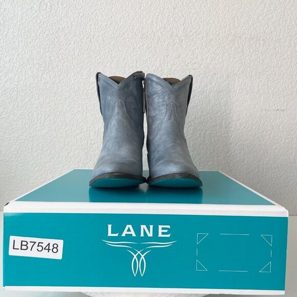 Lane Boots PLAIN JANE Womens Cowboy Bootie 9 Blue Western Cowgirl Ankle Boots - Picture 10 of 11